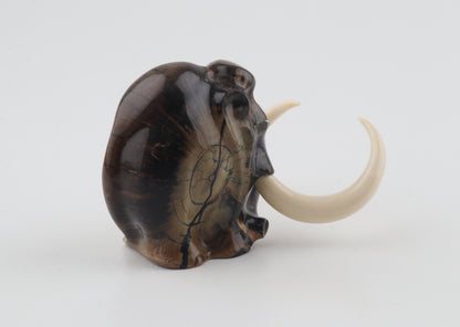 Carved woolly mammoth figurine