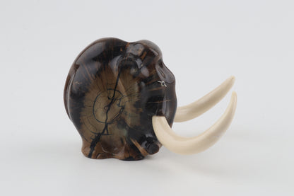 Carved woolly mammoth figurine