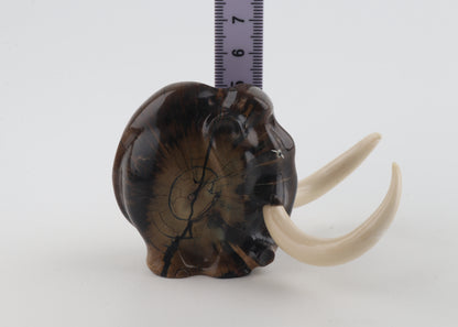 Carved woolly mammoth figurine