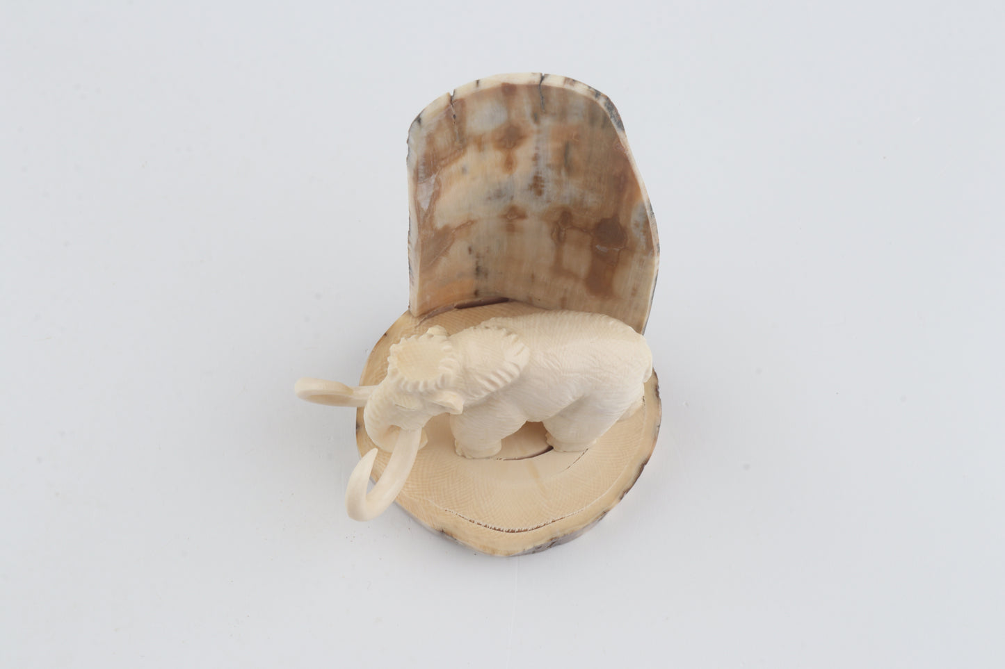 Carved woolly mammoth figurine