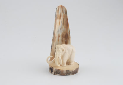 Carved woolly mammoth figurine