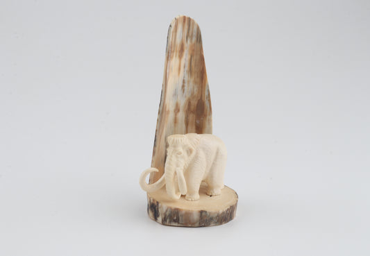 Carved woolly mammoth figurine