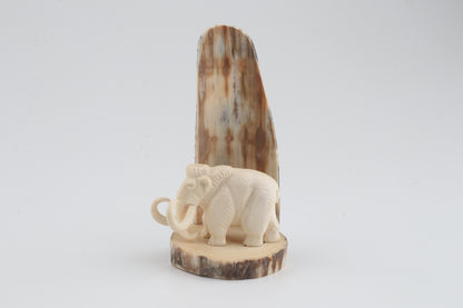 Carved woolly mammoth figurine