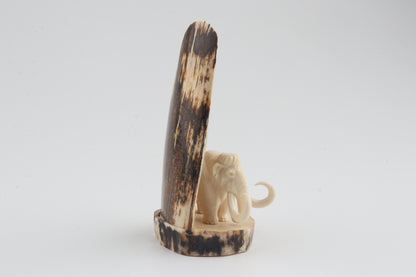 Carved woolly mammoth figurine