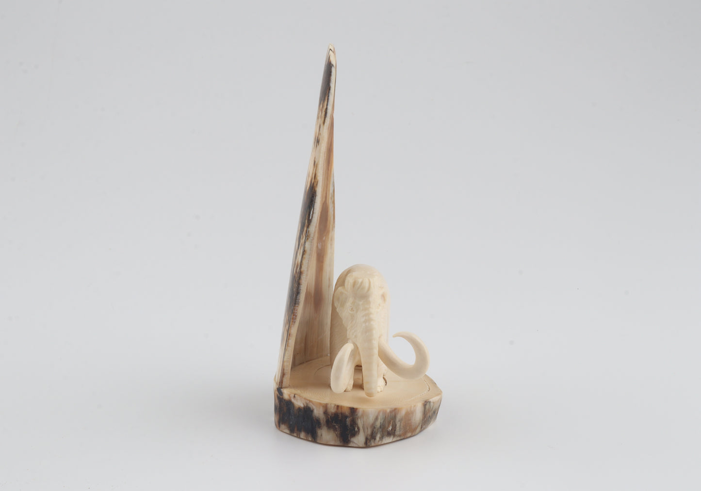 Carved woolly mammoth figurine
