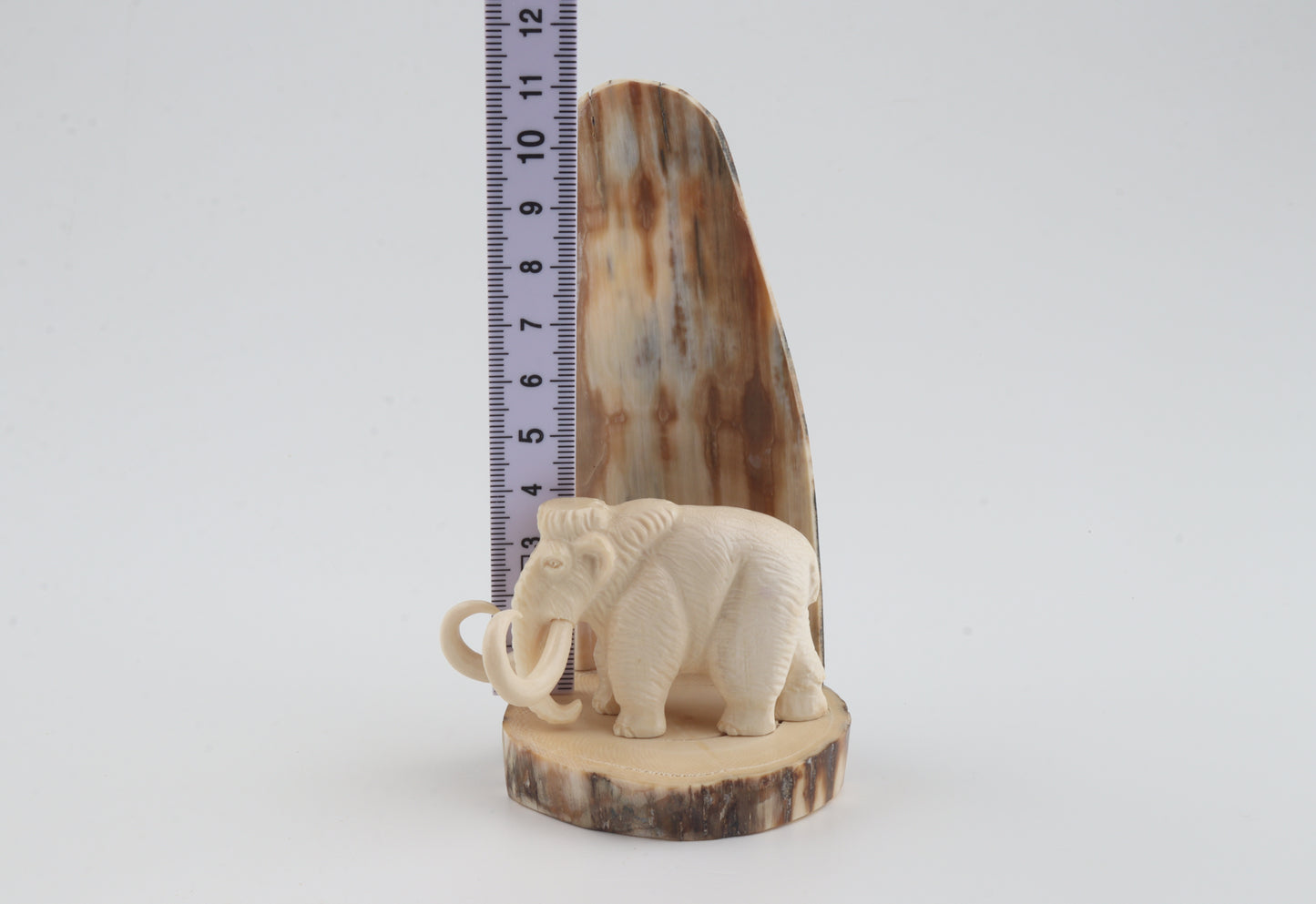 Carved woolly mammoth figurine