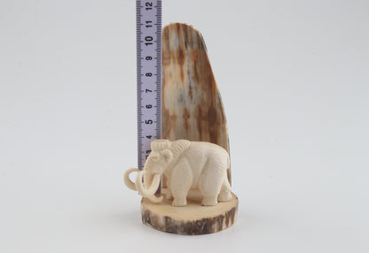 Carved woolly mammoth figurine