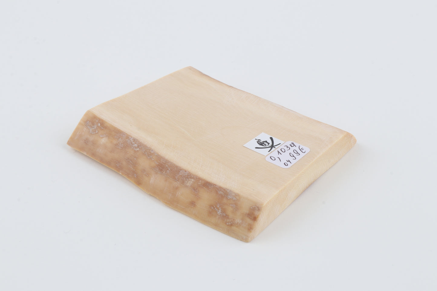 White mammoth ivory segment