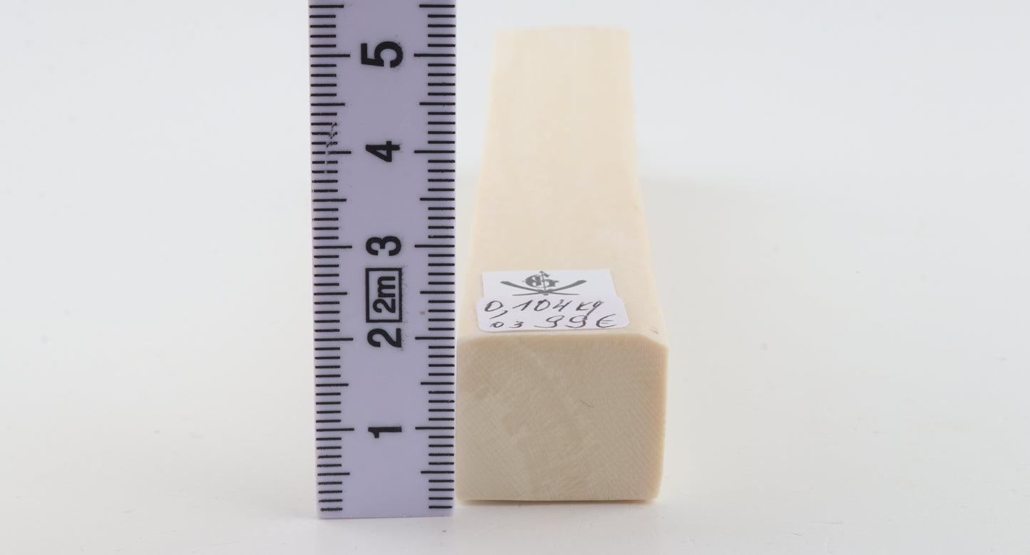 White mammoth ivory segment