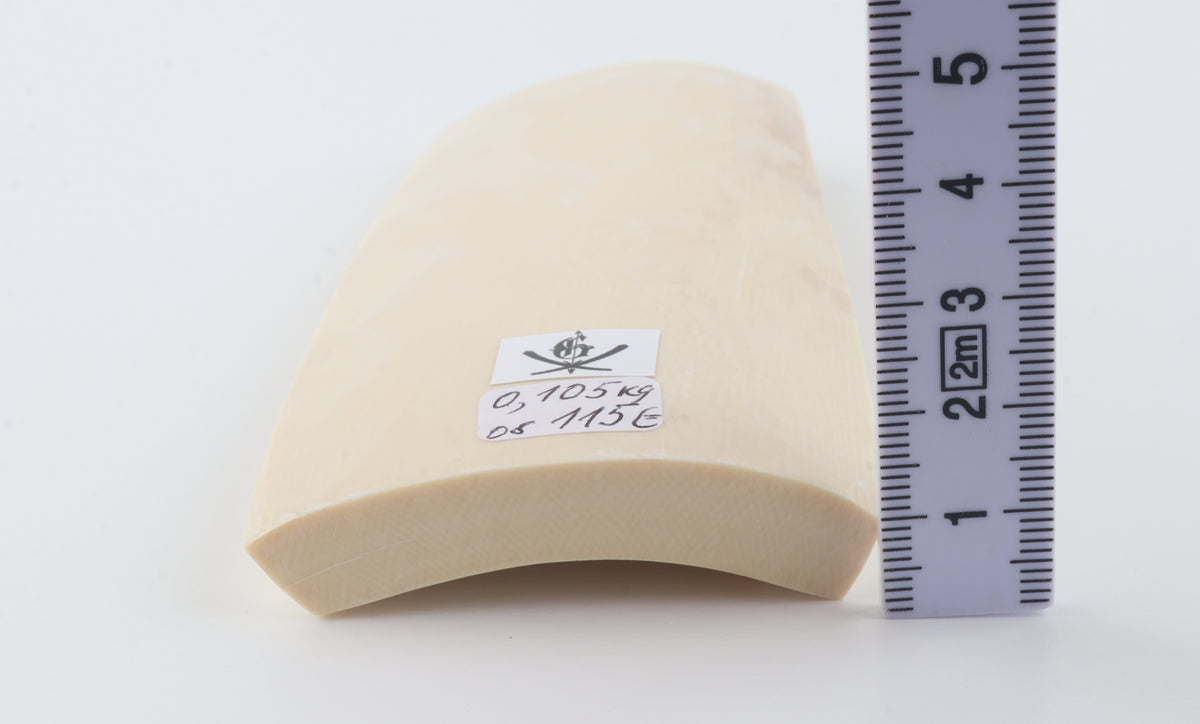 White mammoth ivory segment