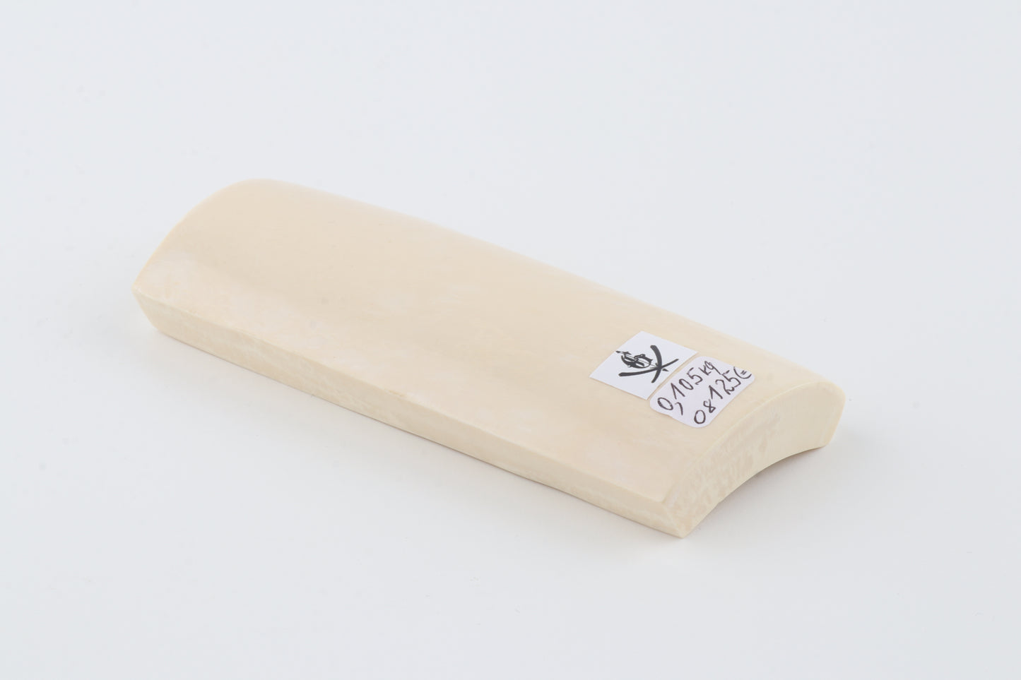White mammoth ivory segment