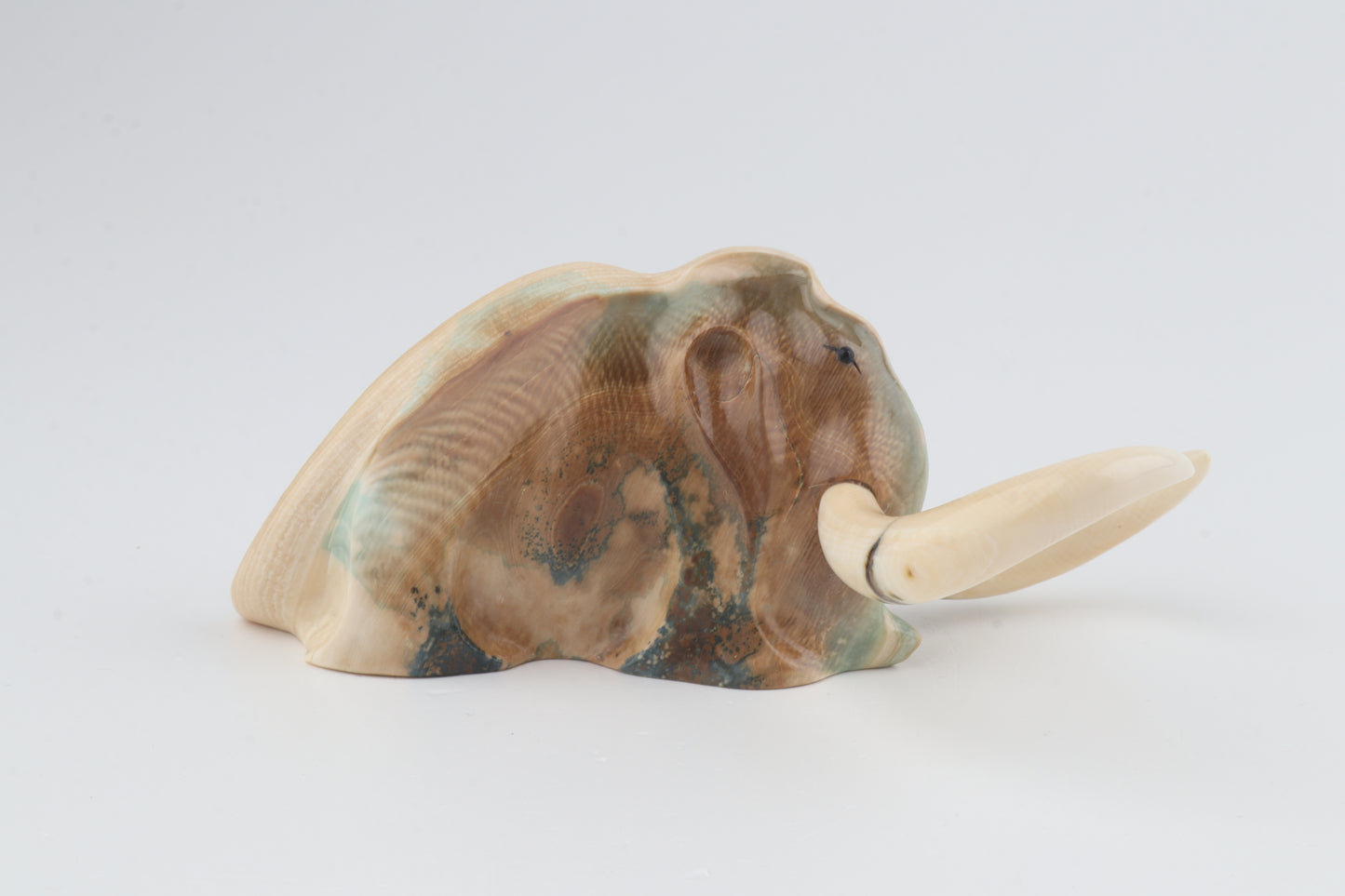 Carved woolly mammoth figurine