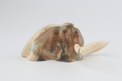 Carved woolly mammoth figurine