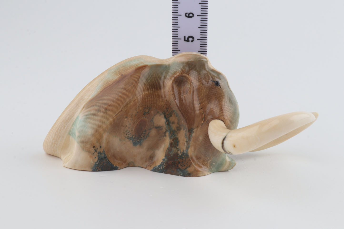 Carved woolly mammoth figurine