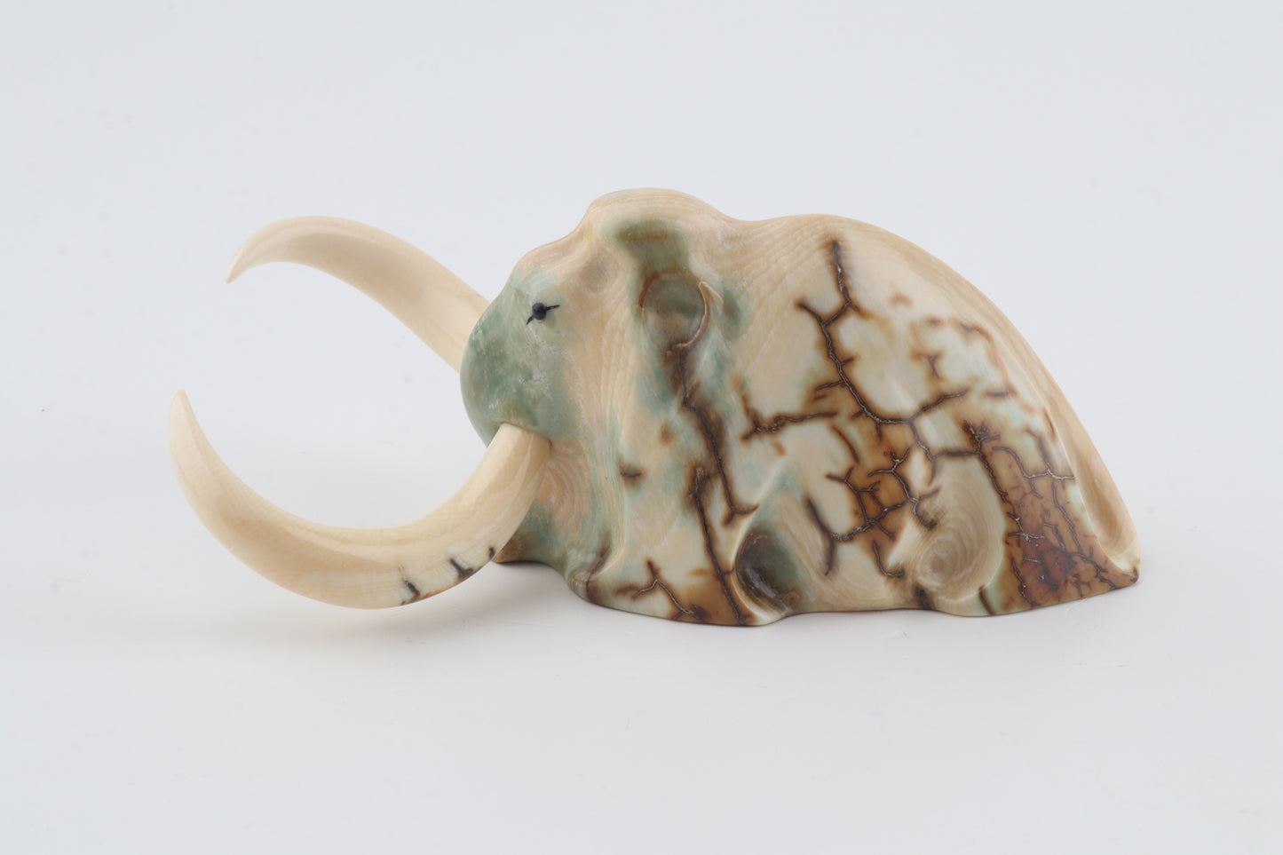 Carved woolly mammoth figurine