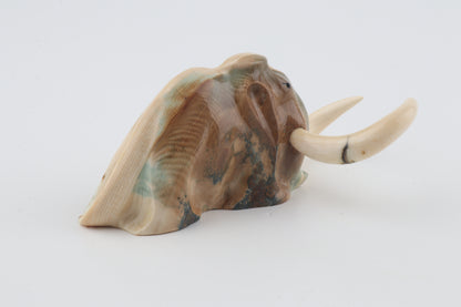 Carved woolly mammoth figurine