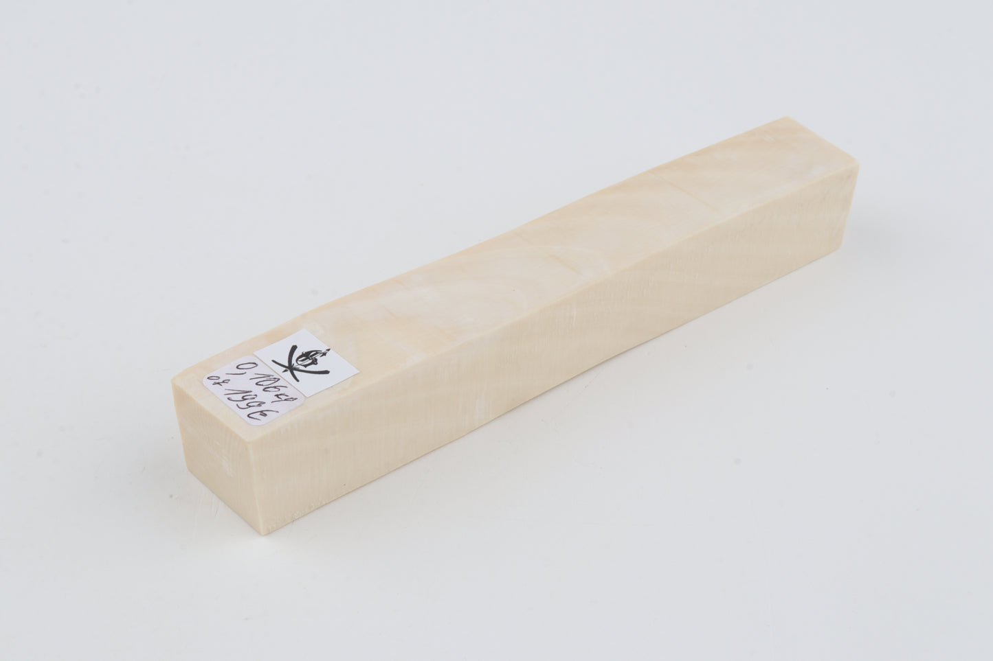 White mammoth ivory segment