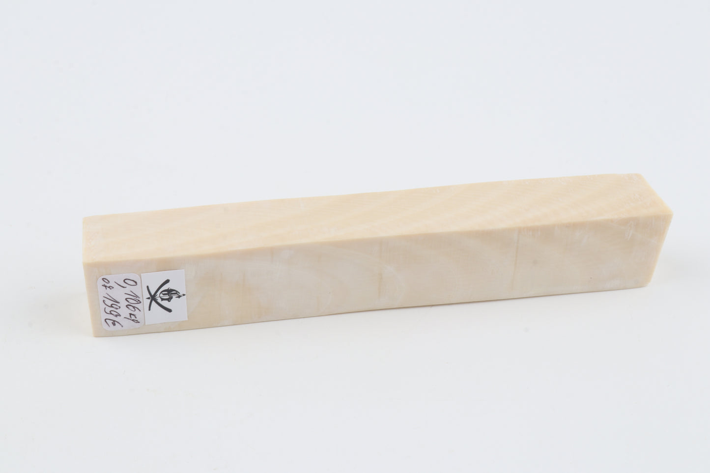 White mammoth ivory segment