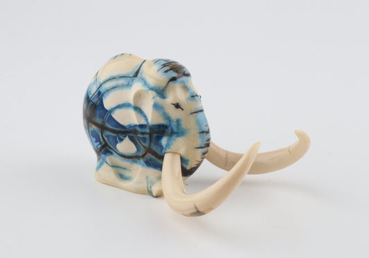 Carved woolly mammoth figurine