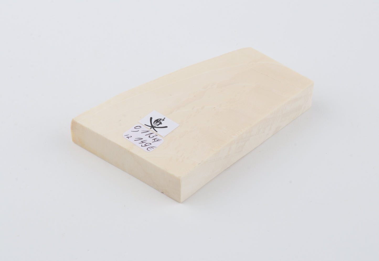 White mammoth ivory segment