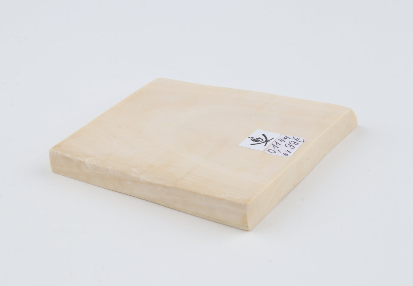 White mammoth ivory segment