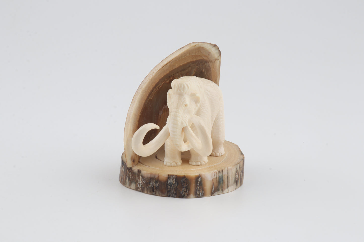 Carved woolly mammoth figurine