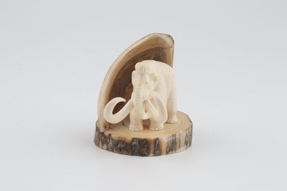 Carved woolly mammoth figurine