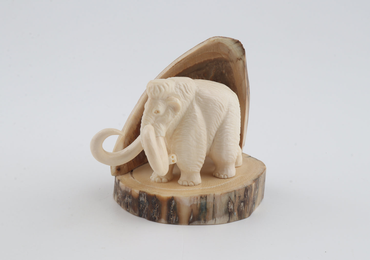 Carved woolly mammoth figurine