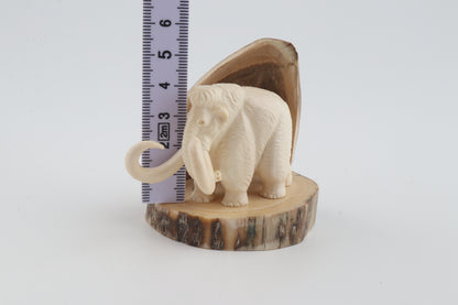 Carved woolly mammoth figurine