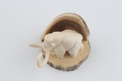 Carved woolly mammoth figurine