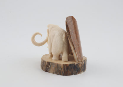 Carved woolly mammoth figurine