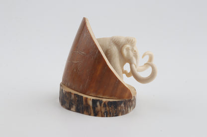 Carved woolly mammoth figurine