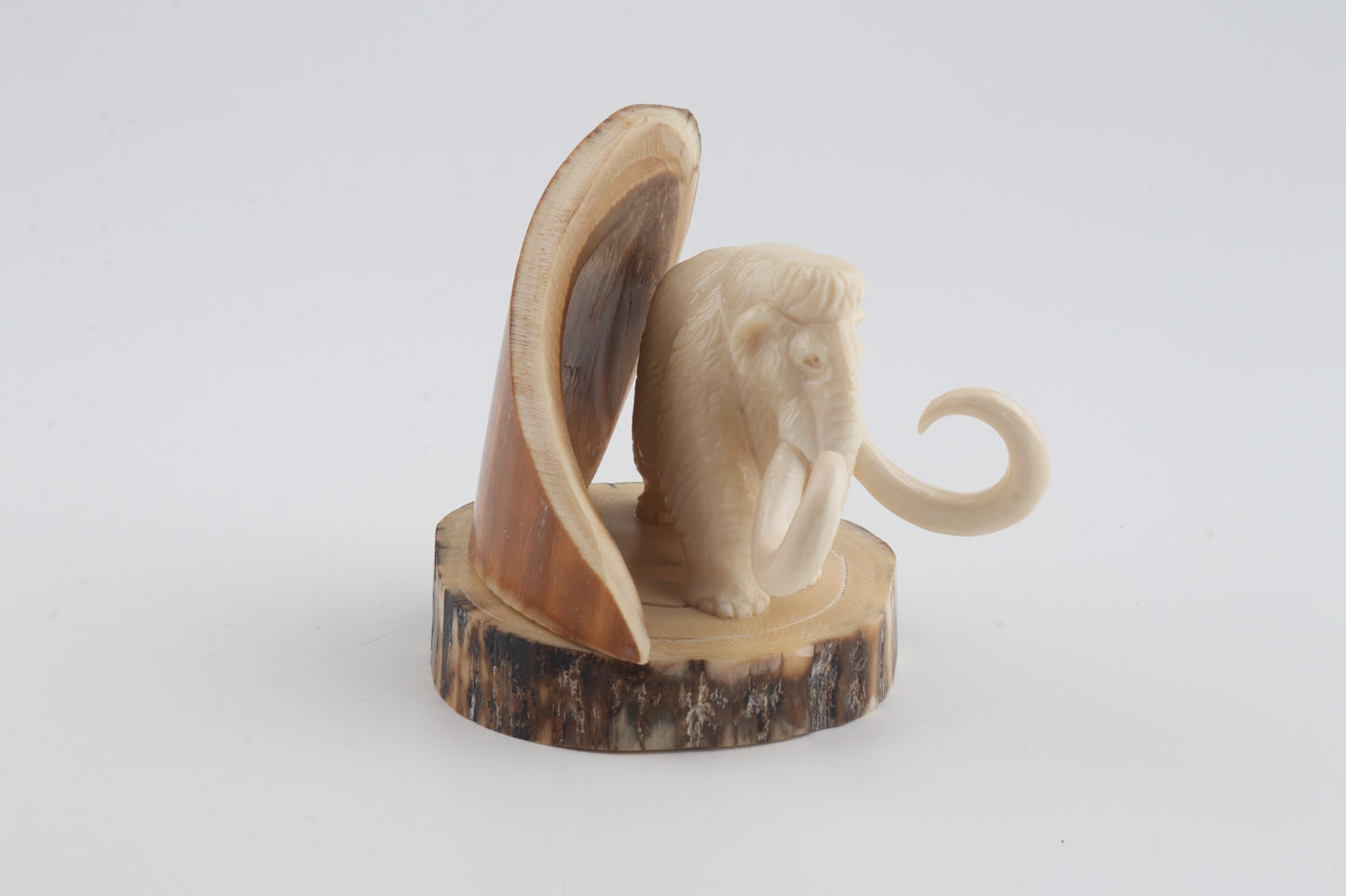 Carved woolly mammoth figurine