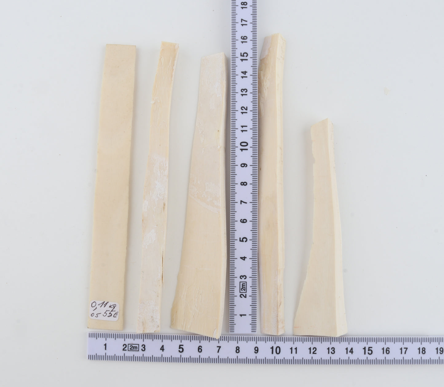 White mammoth ivory pieces