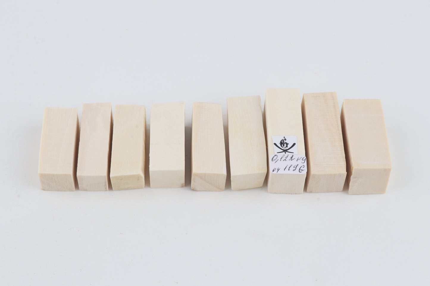 White mammoth ivory pieces