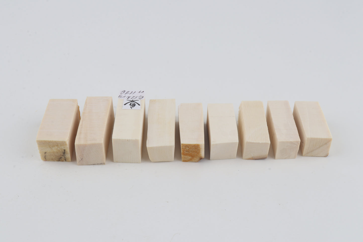 White mammoth ivory pieces
