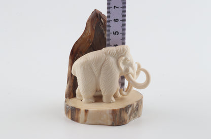 Carved woolly mammoth figurine