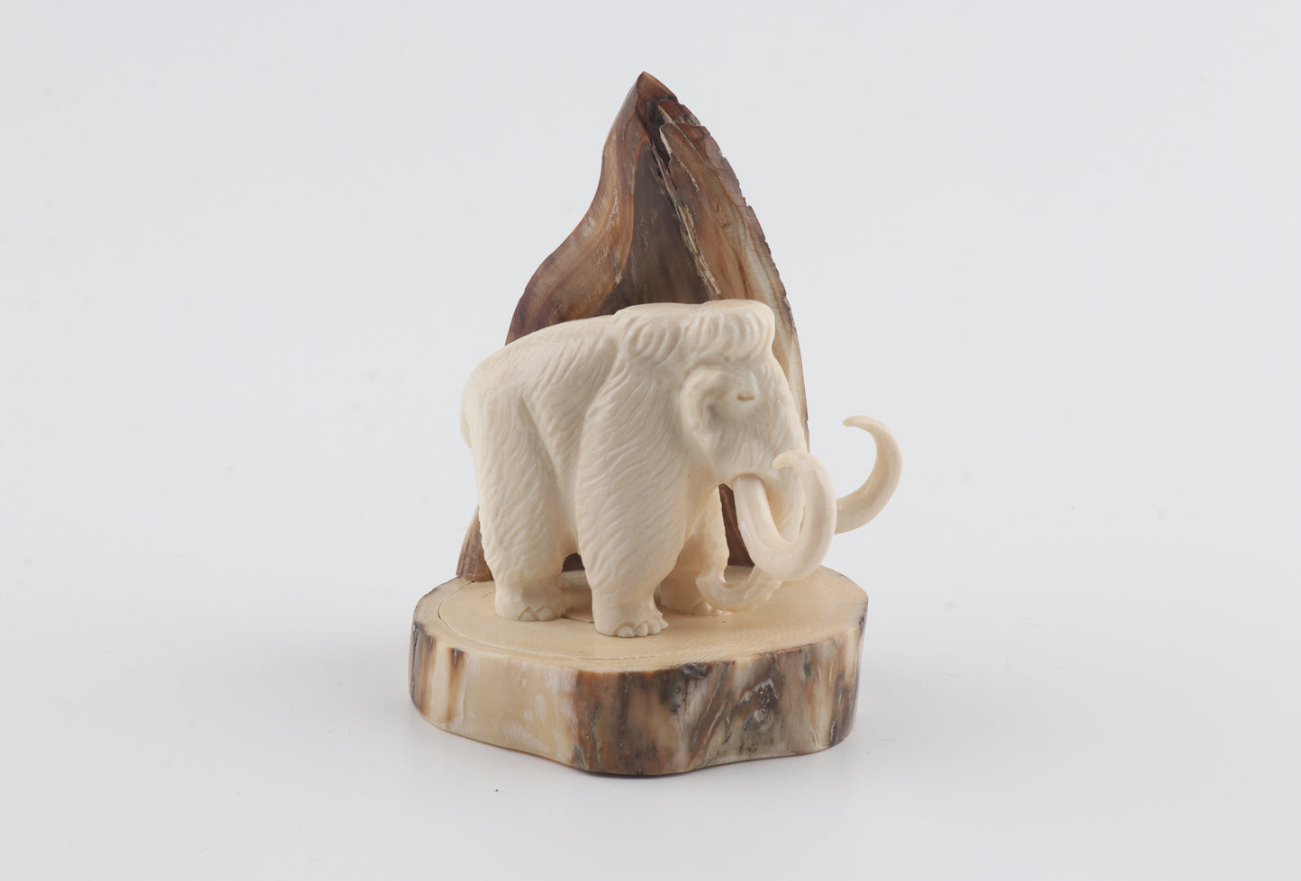 Carved woolly mammoth figurine