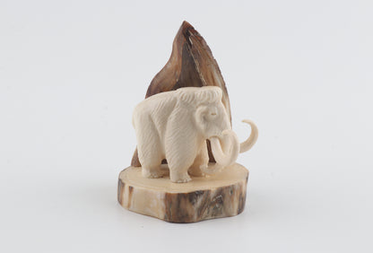 Carved woolly mammoth figurine