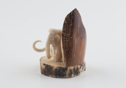 Carved woolly mammoth figurine