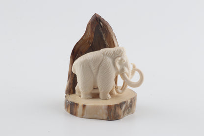 Carved woolly mammoth figurine