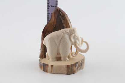 Carved woolly mammoth figurine