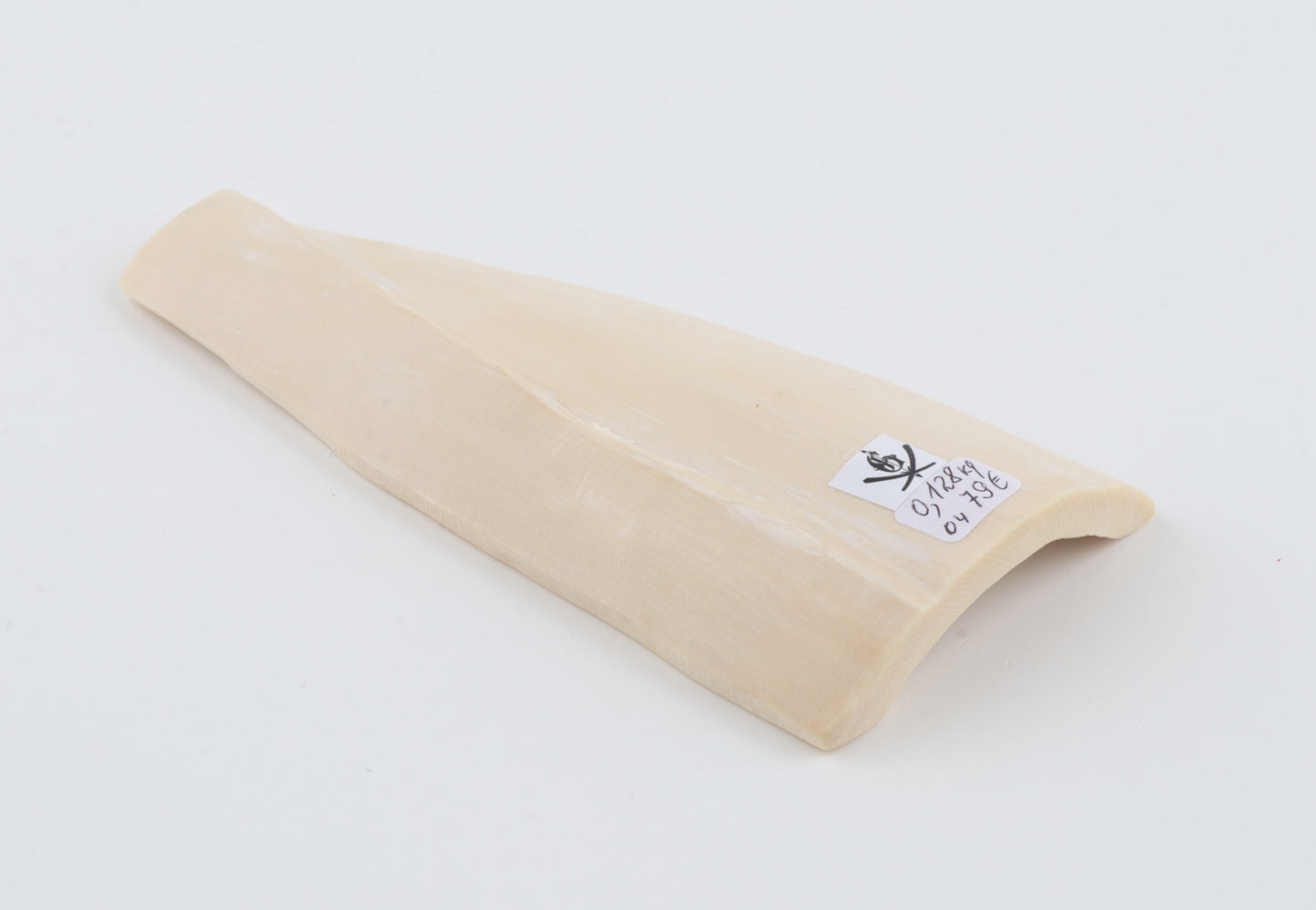 White mammoth ivory piece