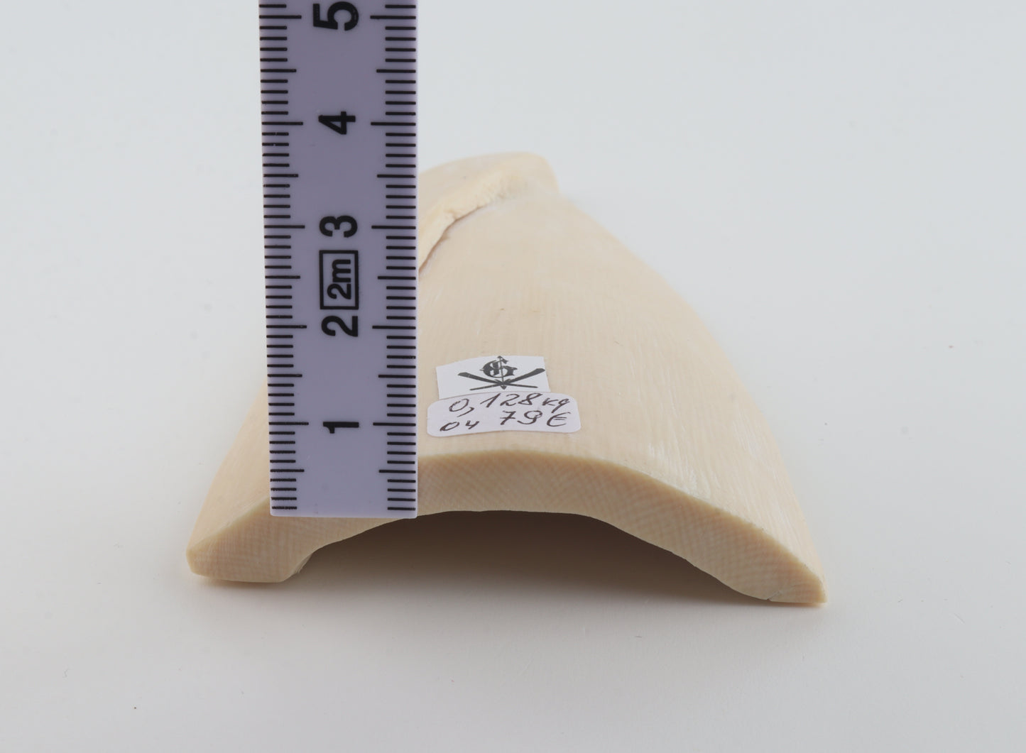 White mammoth ivory piece