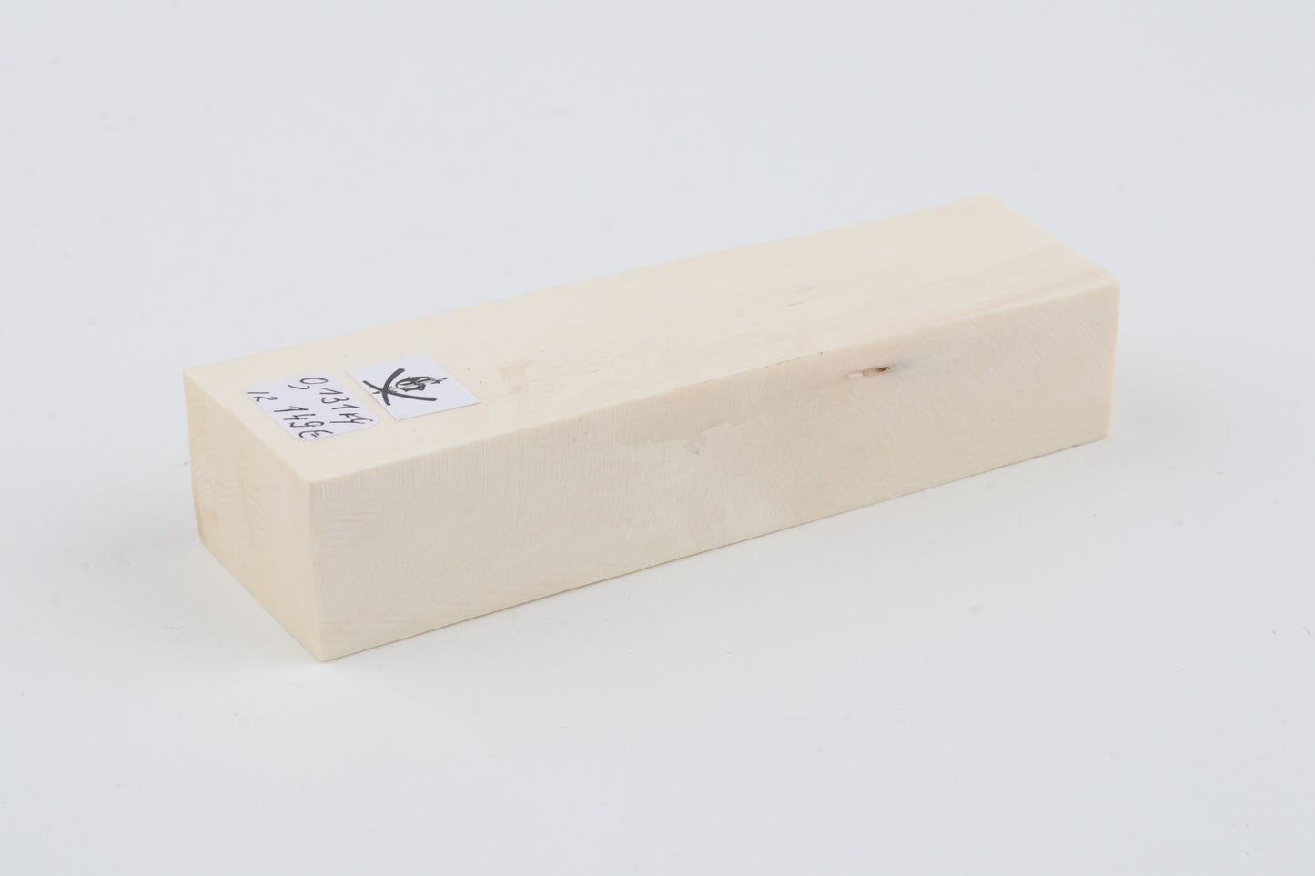 White mammoth ivory segment