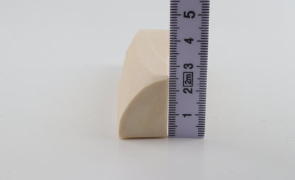 White mammoth ivory segment