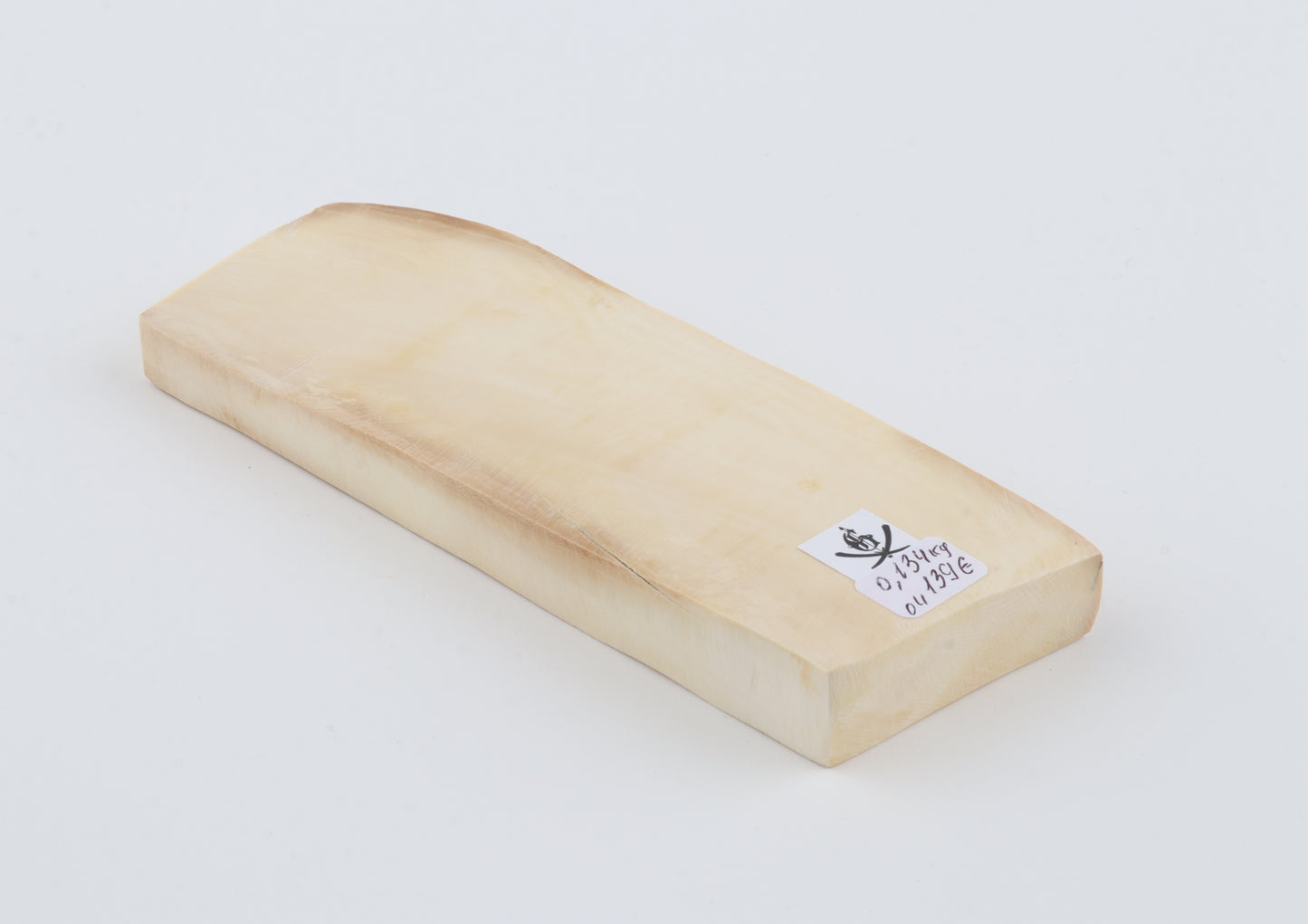 White mammoth ivory segment