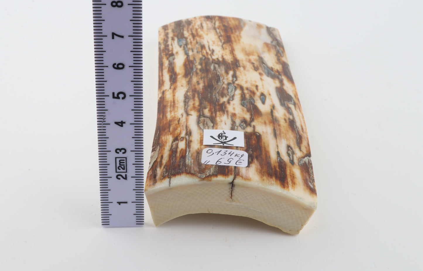 Brown-white mammoth ivory