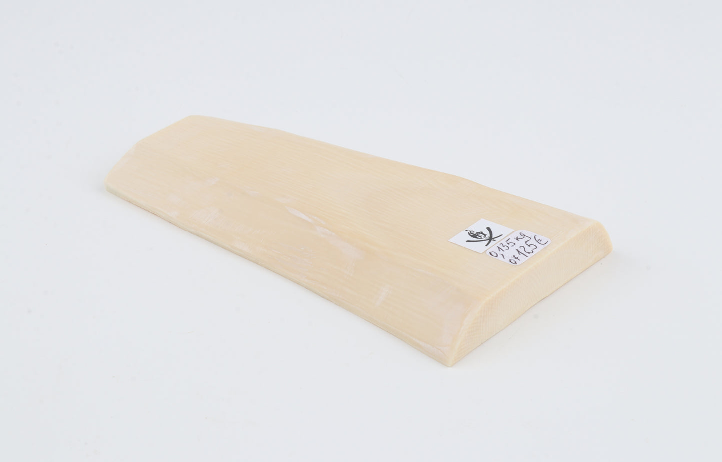 White mammoth ivory segment