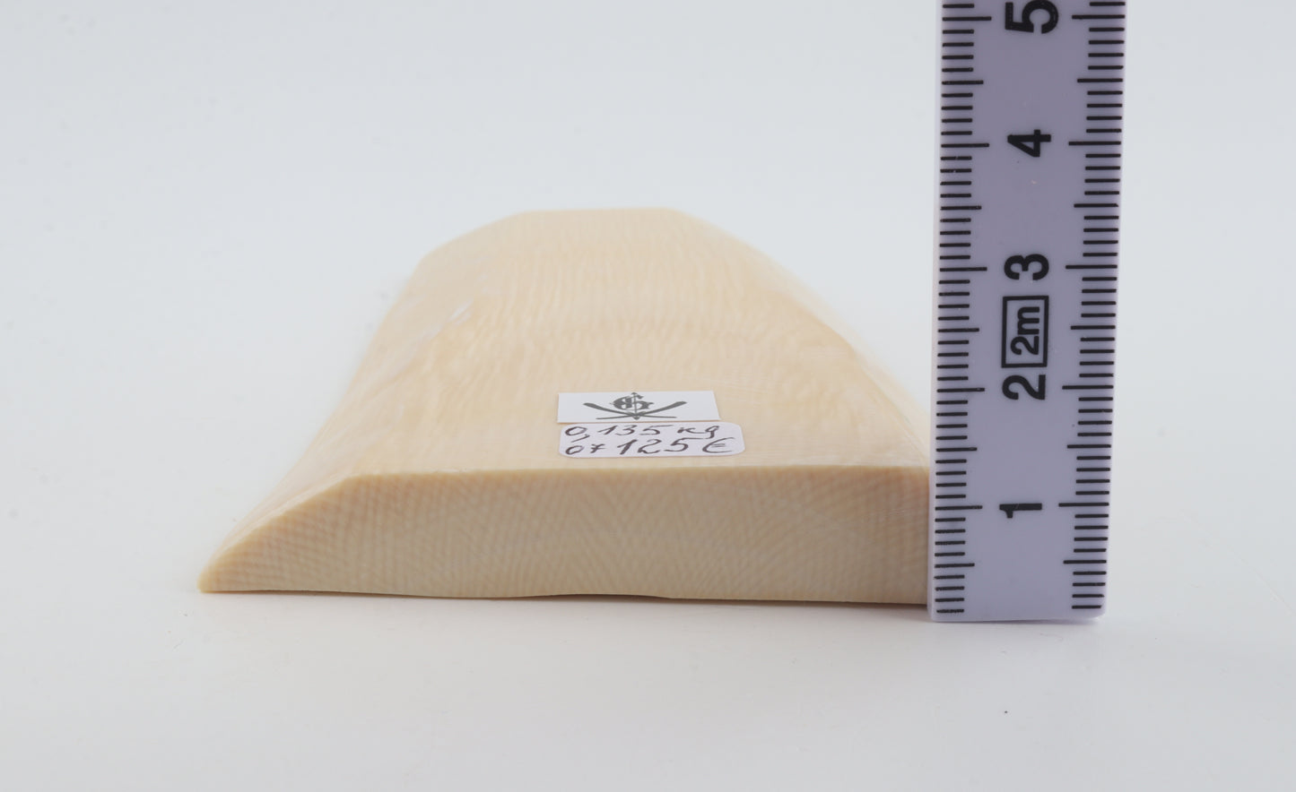 White mammoth ivory segment